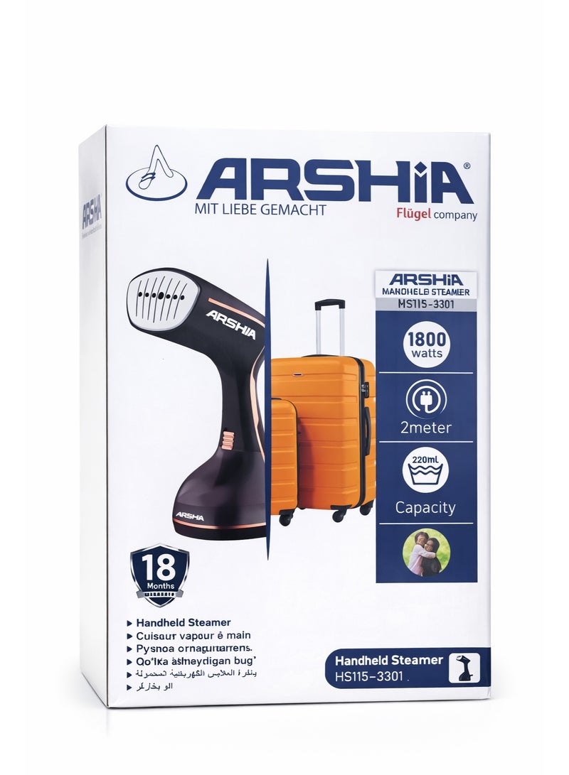 Arshia Handheld Garment Steamer 1800WATT - 220ML - Image 2